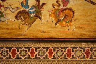 Persische Miniaturmalerei und Intarsien